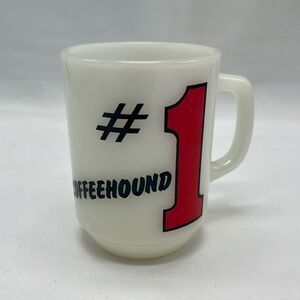 Vintage Achor Hocking #1 Coffeehound Milkglass Mug